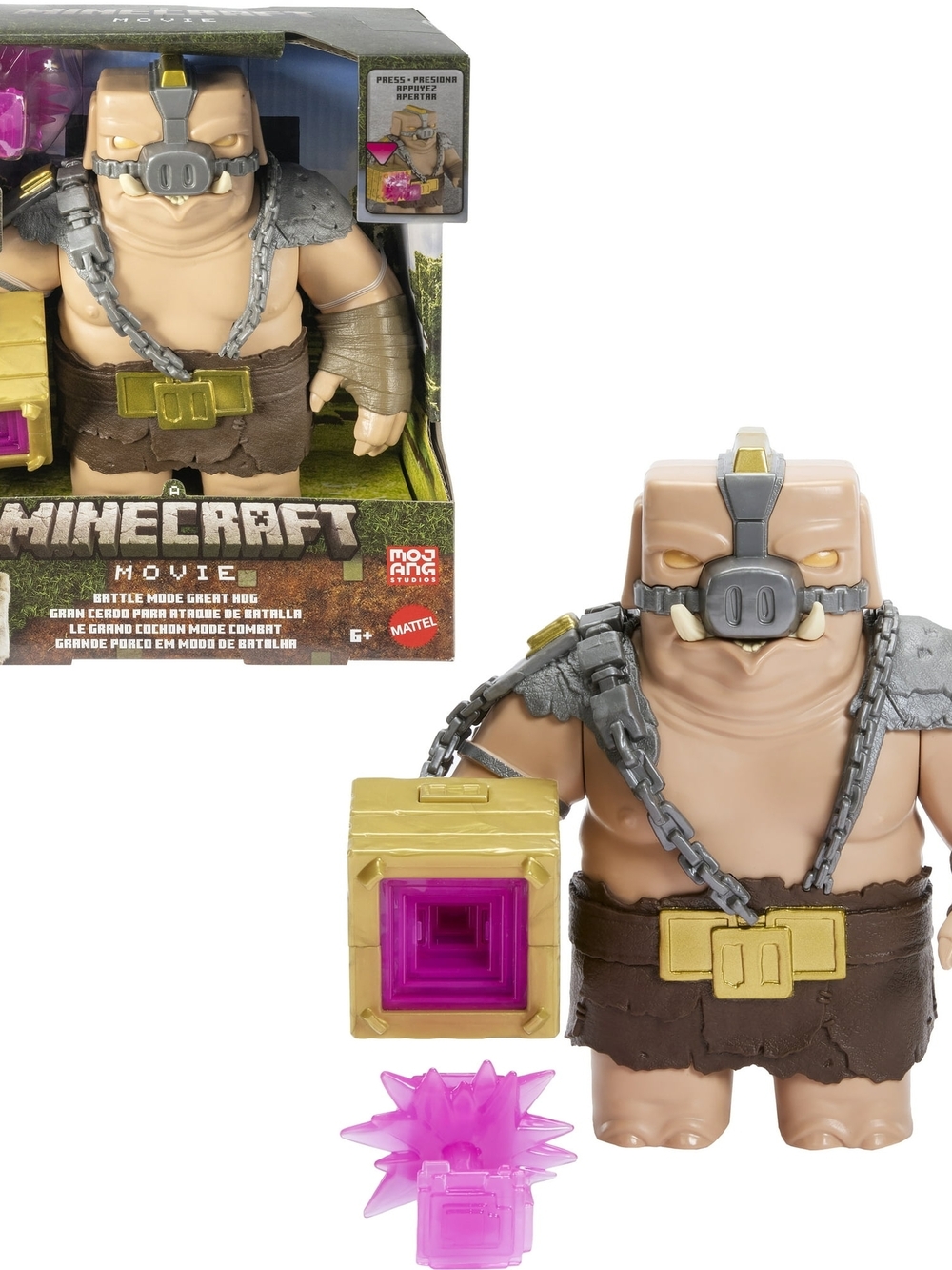 Minecraft Battle Mode Great Hog Large Action Figure, Lights & Sounds Toy **NIB**